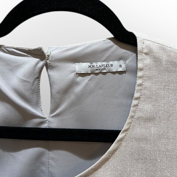 MM Lafleur Light Gray Blouse Didion Women's Work Wear - Picture 3 of 4